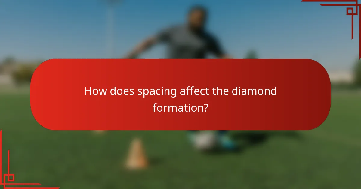 How does spacing affect the diamond formation?