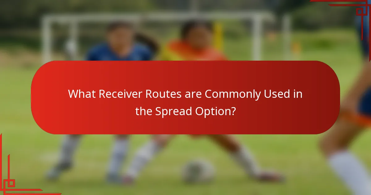 What Receiver Routes are Commonly Used in the Spread Option?